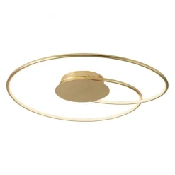 LED Deckenleuchte Leuchtringe Metall in Gold L:70 cm