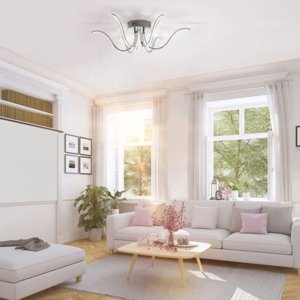 LED Deckenleuchte Metall in Chrom 3000 K 4 W L:67 cm