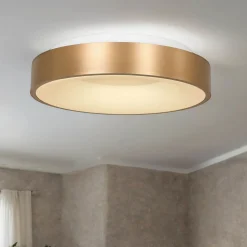 LED Deckenleuchte Metall Kunststoff in Gold Weiß 40 W