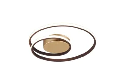 LED Deckenleuchte Metall Rost Schwarz B:39 cm Spirale