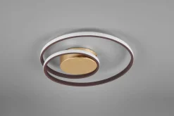 LED Deckenleuchte Metall Rost Schwarz B:39 cm Spirale