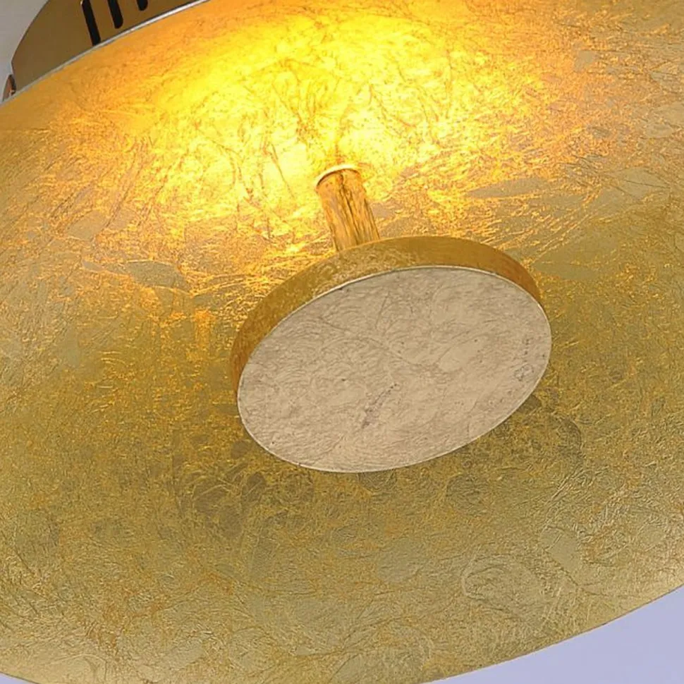 LED Deckenleuchte Metall dimmbar in Blattgold 3000 K