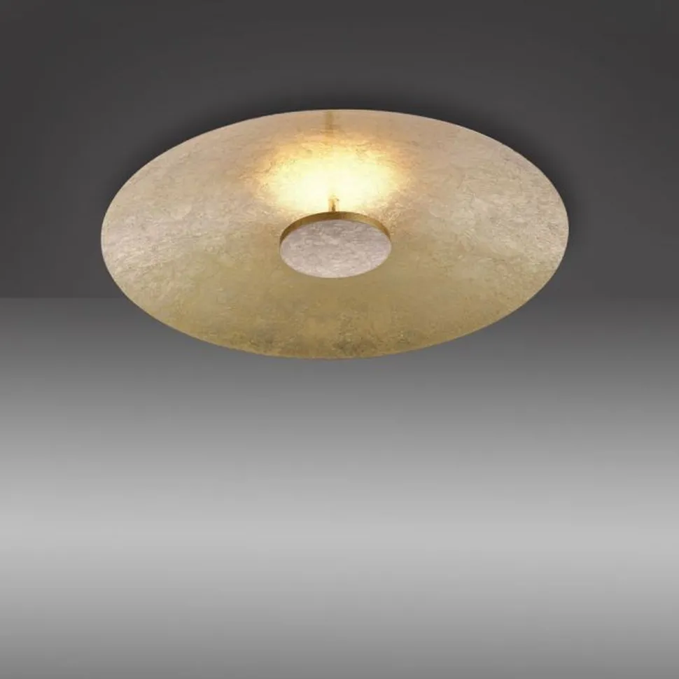 LED Deckenleuchte Metall dimmbar in Blattgold 3000 K