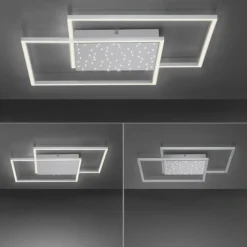 LED Deckenleuchte mit Nachthimmel in Stahl 49 W dimmbar