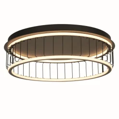 LED Deckenleuchte rund Ø 60 cm Schwarz Weiß 3000 K 861 lm