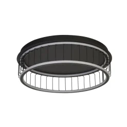 LED Deckenleuchte rund Ø 60 cm Schwarz Weiß 3000 K 861 lm