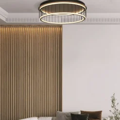 LED Deckenleuchte rund Ø 60 cm Schwarz Weiß 3000 K 861 lm