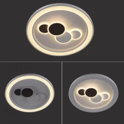 LED Deckenleuchte rund Weiß Schwarz Serienschalter 55 W