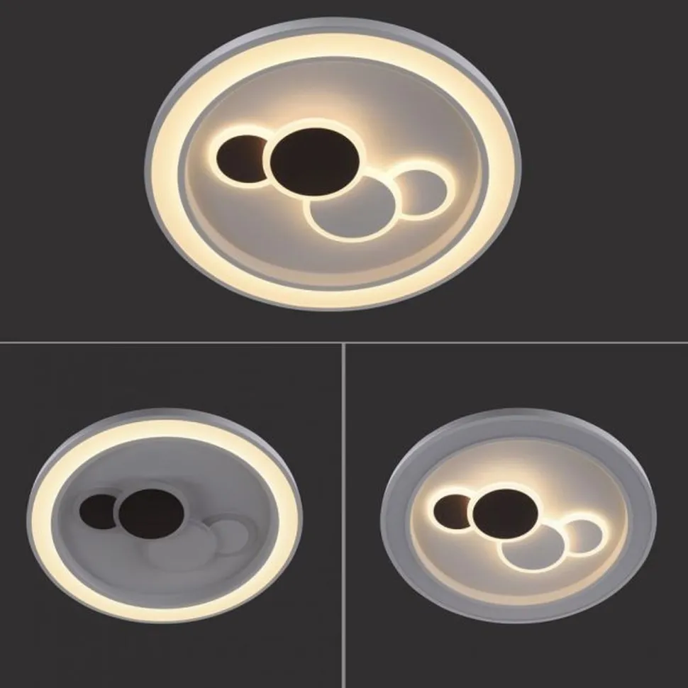 LED Deckenleuchte rund Weiß Schwarz Serienschalter 55 W