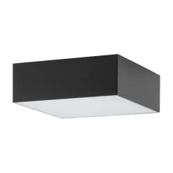 LED Deckenleuchte Schwarz 3000 K B: 11 cm klein quadratisch