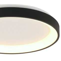 LED Deckenleuchte Schwarz Weiß Ø38 cm 30 W gemütlich