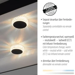 LED Deckenleuchte Schwarz 2700-5000 K 6295 lm dimmbar