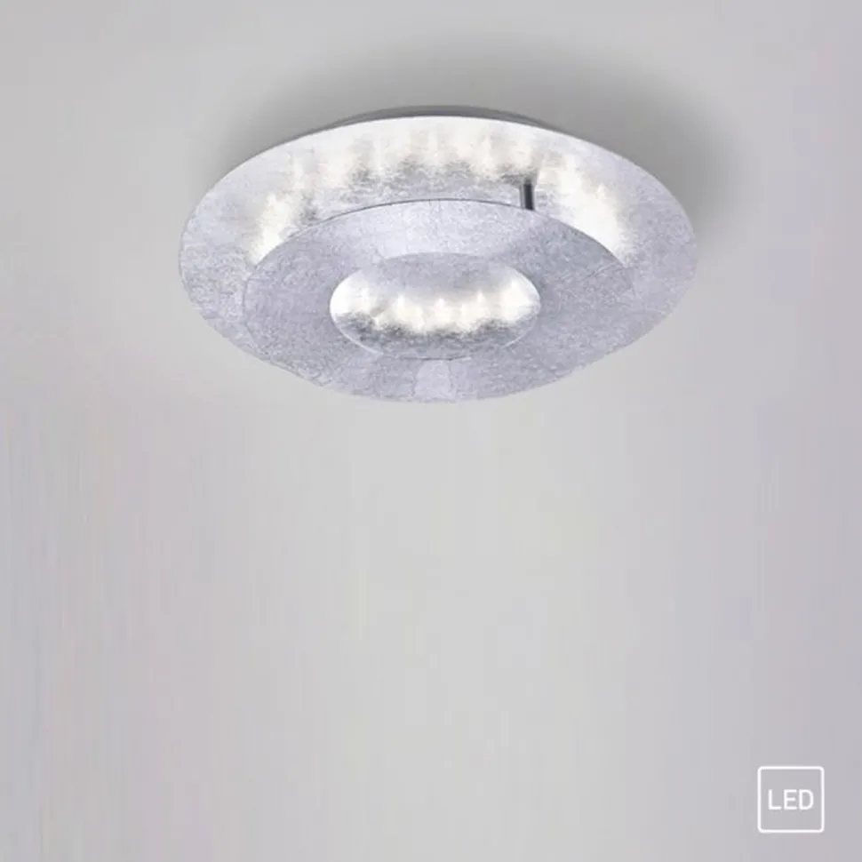 LED Deckenleuchte schwenkbar Ø34 cm 6 W in Blattsilber