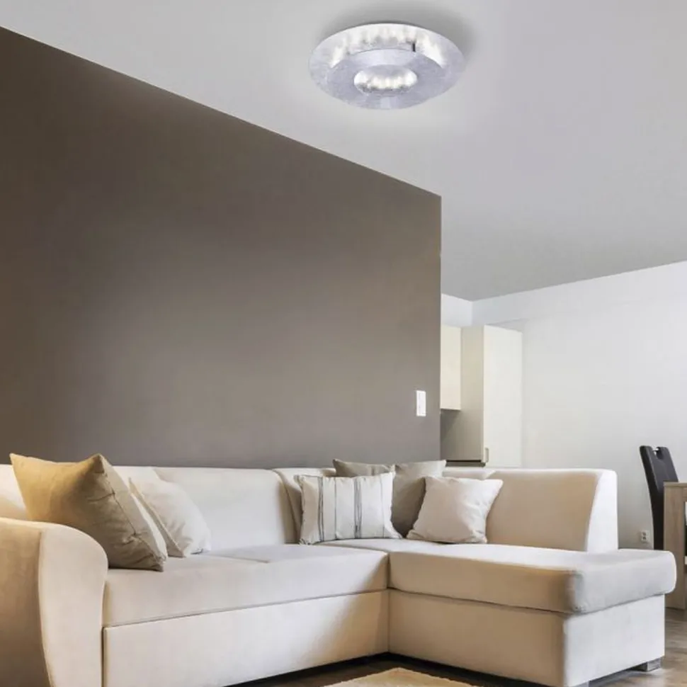 LED Deckenleuchte schwenkbar Ø34 cm 6 W in Blattsilber