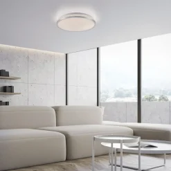 LED Deckenleuchte Sternenhimmel Silber 1380 lm dimmbar