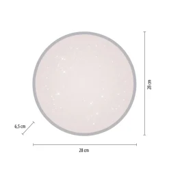LED Deckenleuchte Sternenhimmel Silber 1380 lm dimmbar