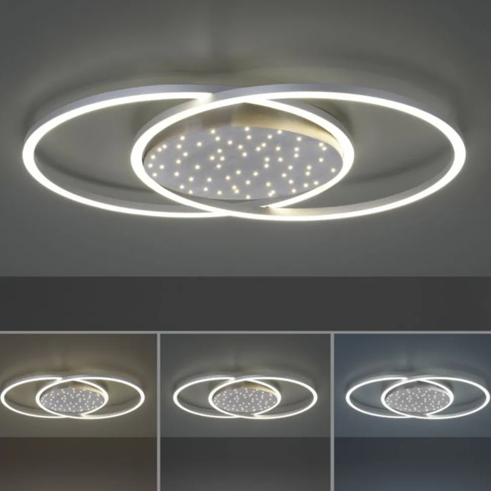 LED Deckenleuchte Sternenhimmel in Stahl 40 W dimmbar