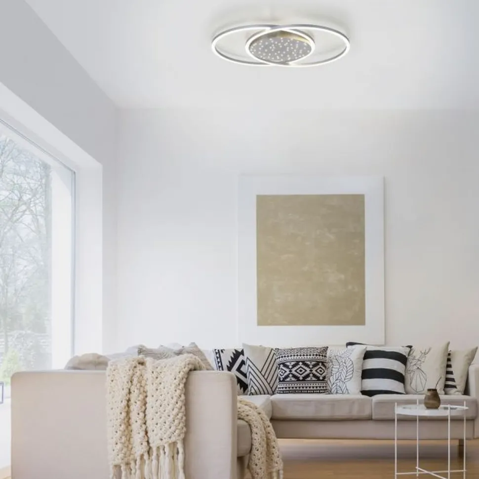 LED Deckenleuchte Sternenhimmel in Stahl 40 W dimmbar