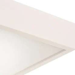 LED Deckenleuchte Weiß Holz eckig Wohnzimmer