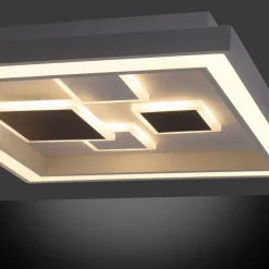 LED Deckenleuchte Weiß Schwarz Serienschalter B:48 cm