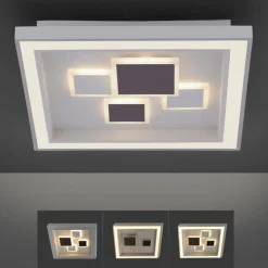 LED Deckenleuchte Weiß Schwarz Serienschalter B:48 cm