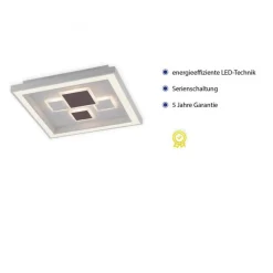 LED Deckenleuchte Weiß Schwarz Serienschalter B:48 cm