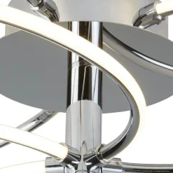 LED Deckenleuchte Wohnzimmer Chrom Weiß 3000 K B: 56 cm