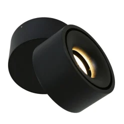 LED Deckenspot Metall Schwarz Ø78 cm rund 8 W 2700 K