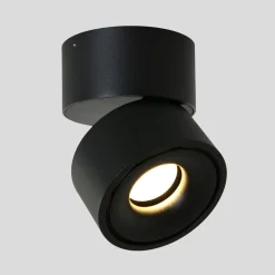 LED Deckenspot Metall Schwarz Ø78 cm rund 8 W 2700 K