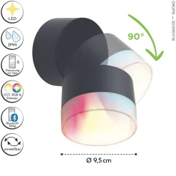 LED Deckenstrahler Aluminium dimmbar IP44 verstellbar