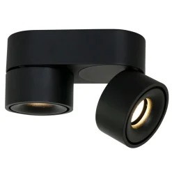 LED Deckenstrahler Metall Schwarz L:16,1 cm 2-flammig