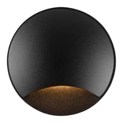 LED Einbauleuchte Wand Aluminium Ø 6,2 cm IP65 Schwarz