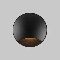 LED Einbauleuchte Wand Aluminium Ø 6,2 cm IP65 Schwarz