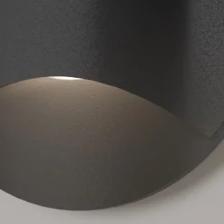 LED Einbauleuchte Wand Aluminium Ø 6,2 cm IP65 Schwarz