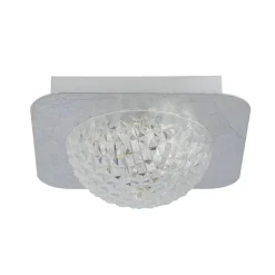 LED Einbauspot in Silber Metall B:18 cm 600 lm Decke