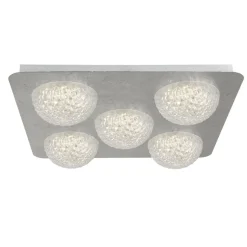 LED Einbauspot in Silber Metall L:43 cm 6 W 5-flammig
