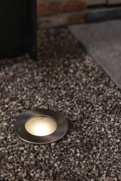 LED Einbaustrahler Aluminium IP67 rund Ø12 cm Nickel