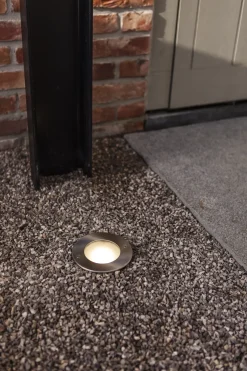 LED Einbaustrahler Aluminium IP67 rund Ø12 cm Nickel