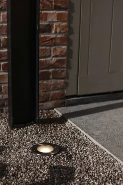 LED Einbaustrahler Aluminium IP67 rund Ø12 cm Nickel