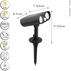 LED Erdspießstrahler mit Bewegungsmelder IP54 flexibel