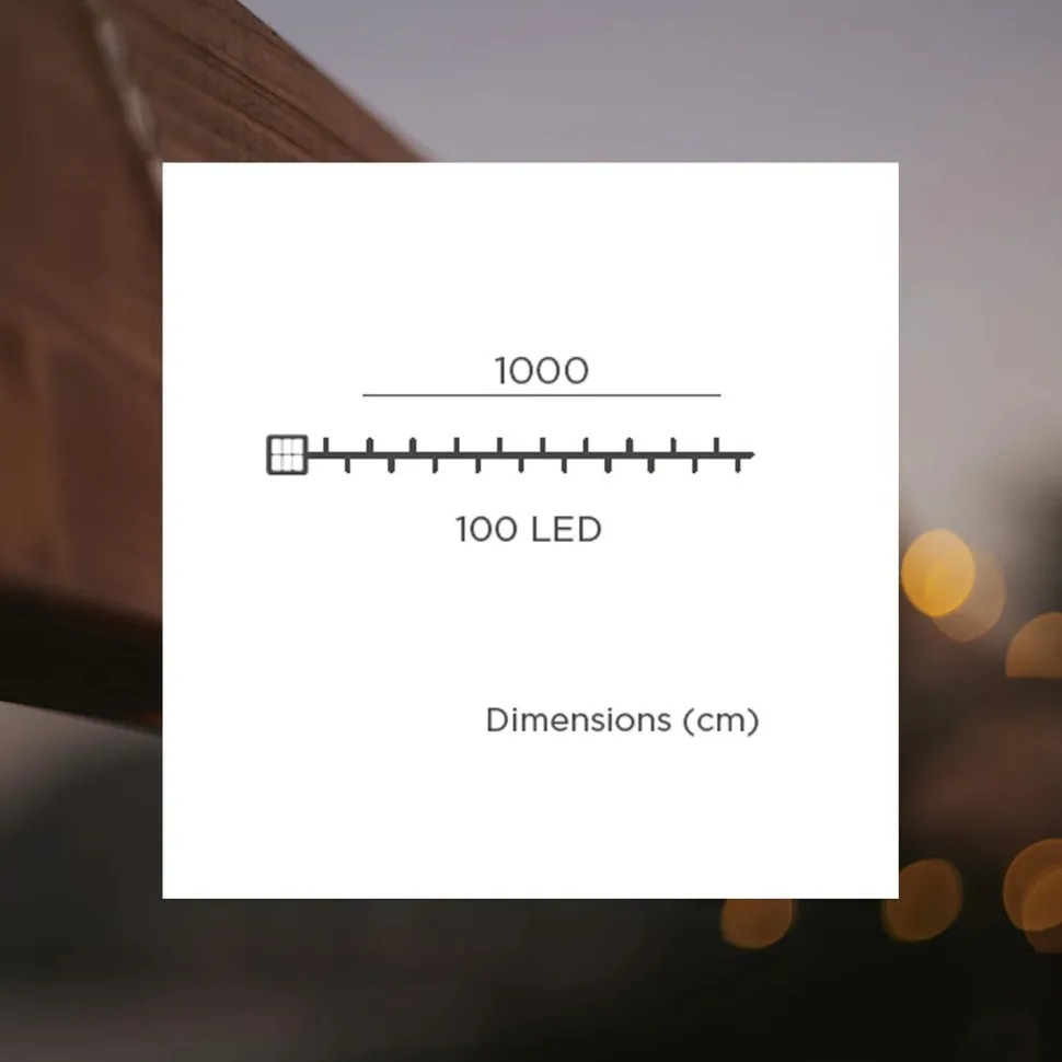 LED Girlande außen Solar IP44 2100 K 100 cm lang