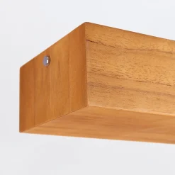 LED Hängelampe 100 cm lang Teak Holz Furnier 3000 K Modern