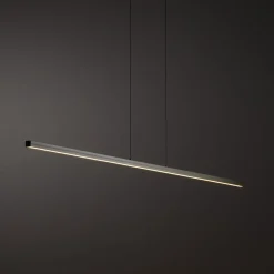 LED Hängelampe Aluminium Seidenolive 32 W 150 cm lang