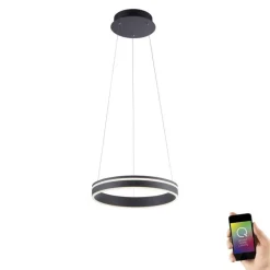 LED Hängelampe Anthrazit Ring dimmbar Fernbedienung