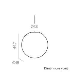 LED Hängelampe außen Kugel Ø 45 cm IP44 3000-6500 K Akku