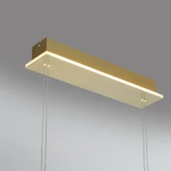 LED Hängelampe Glas 108 cm Fernbedienung in Messing