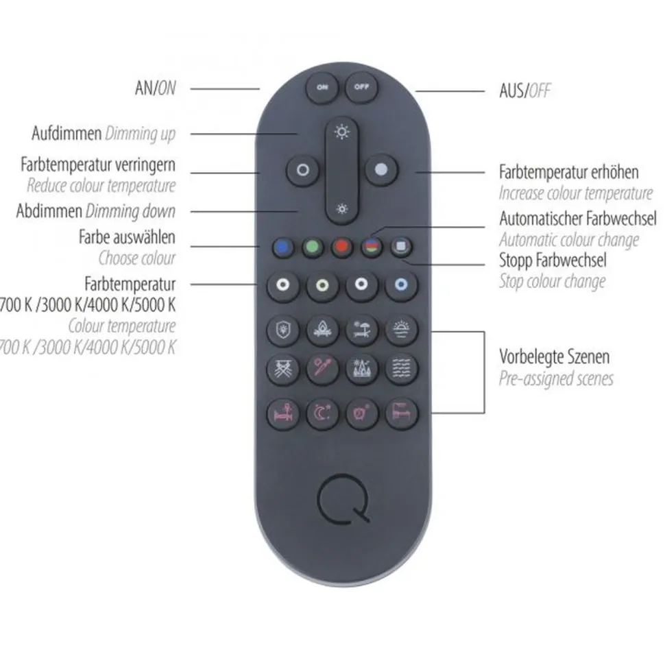 LED Hängelampe Glas 108 cm Fernbedienung in Messing