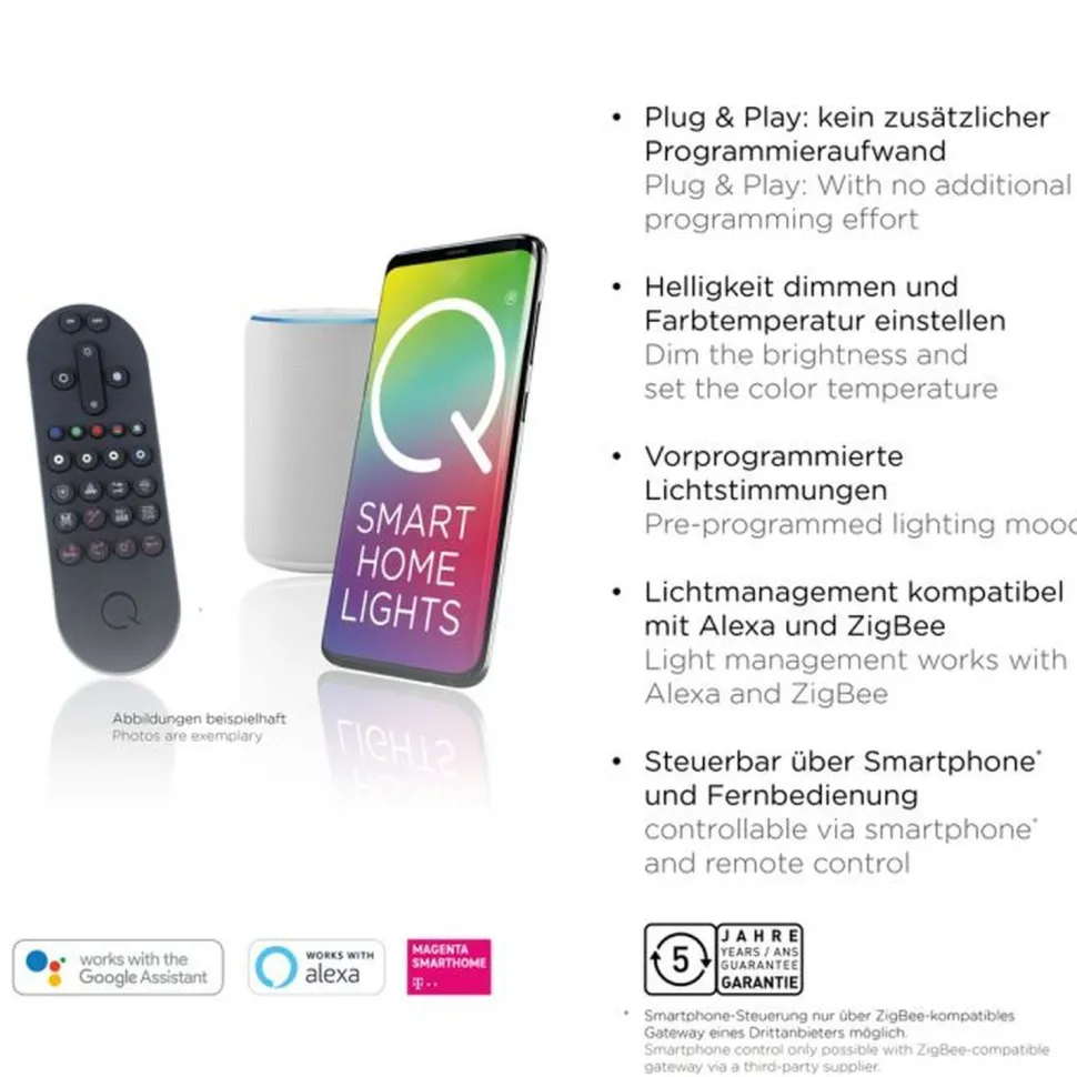 LED Hängelampe Glas 108 cm Fernbedienung in Messing