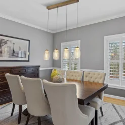 LED Hängelampe Glas 3000 K 4-flammig B: 75,5 cm