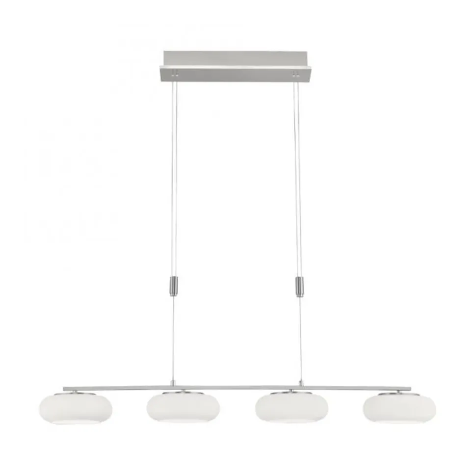 LED Hängelampe Glas in Stahl 108 cm 38 W Fernbedienung